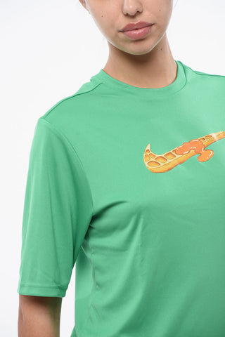 SWIM Solid-Color Dri-Fit Crewneck T-shirt with Printed Logo