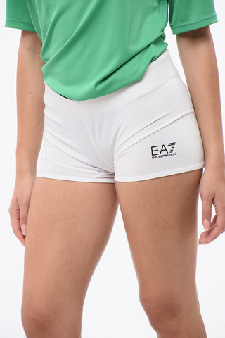 EA7 EMPORIO 스트레치 소재 쇼츠 단색 콘트라스트 로고