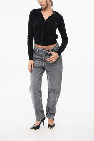 Wool and Cashmere Cardigan M-ARTE with Cut-Out Detail