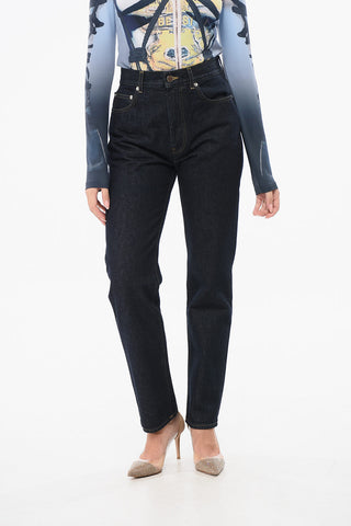 Jeans Straight Leg con Cuciture a Vista 17cm