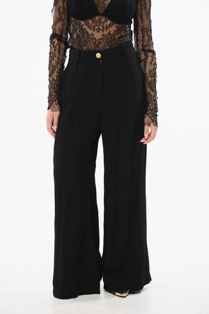 Wide-Leg Viscose Crepe Trousers