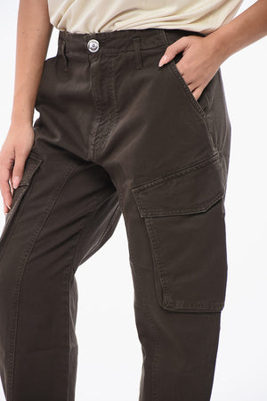 Jeans Cargo CHARANGO in Tinta Unita con Bottone Argentato 17cm 