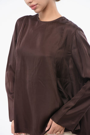 Blusa ADALYN In Twill Seta a Tinta Unita