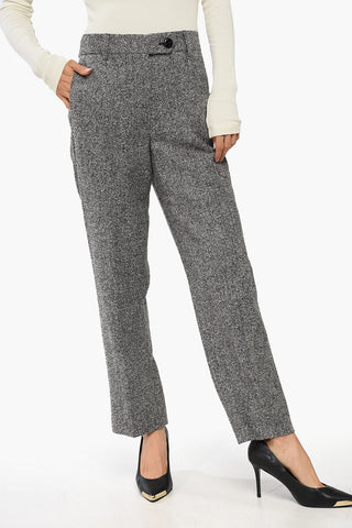 Bouclé Virgin Wool KORU NANA Pants with Belt Loops
