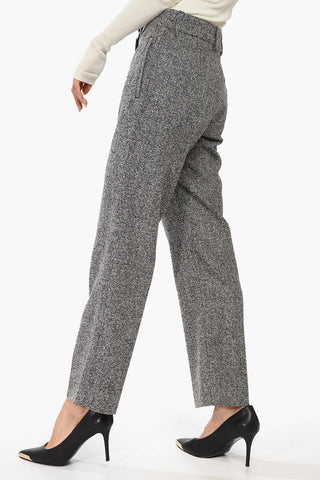 Bouclé Virgin Wool KORU NANA Pants with Belt Loops