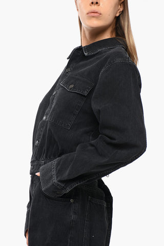 Denim Long-Sleeve Jumpsuit TANE