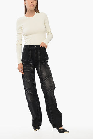 Solid Ribbed Crewneck Sweater ALMA