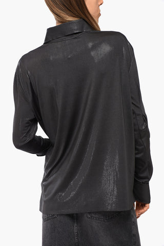 Blusa Leggera in Tessuto Metalizzato