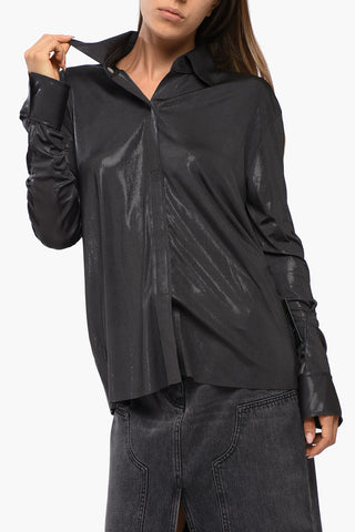 Blusa Leggera in Tessuto Metalizzato