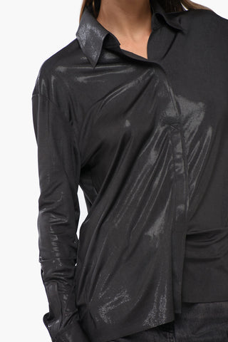 Blusa Leggera in Tessuto Metalizzato