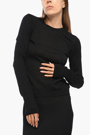 Maglia Girocollo in Cashmere e Seta a Tinta Unita