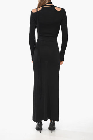 Maxi Vestito in Maglia Tie Neck