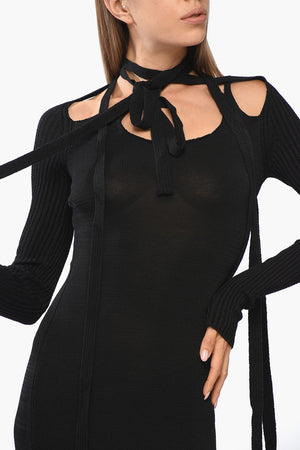 Maxi Vestito in Maglia Tie Neck