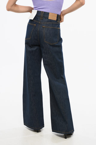 Wide-Leg Jeans LILI with Exposed Seams 31cm