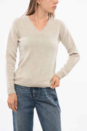 V-Ausschnitt-Pullover aus Kaschmir
