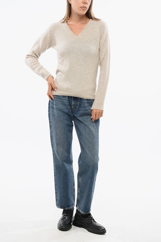V-Ausschnitt-Pullover aus Kaschmir