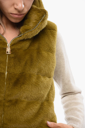 Eco-Fur Gilet with Quilted Lining