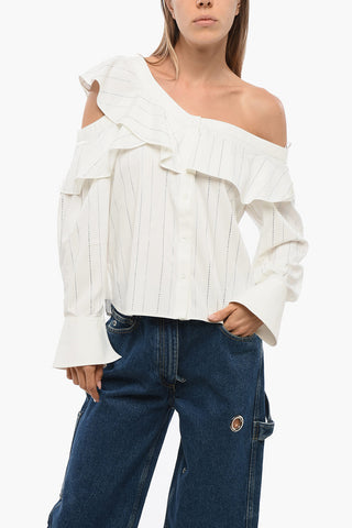 Rhinestone Off Shoulder Blouse