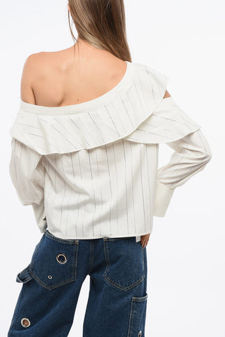 Rhinestone Off Shoulder Blouse