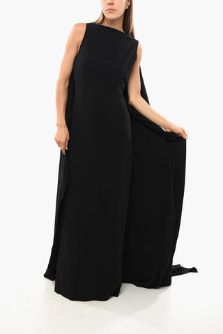Maxi Fitted Dress KAILA With Embellished Cape