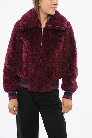 Bomber in Eco-pelliccia con Zip Frontale