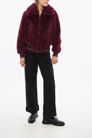 Bomber in Eco-pelliccia con Zip Frontale