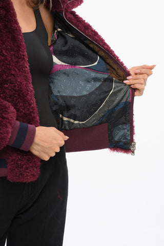 Bomber in Eco-pelliccia con Zip Frontale