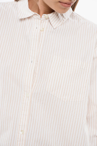 Striped Blouse MAY Awning with Pocket