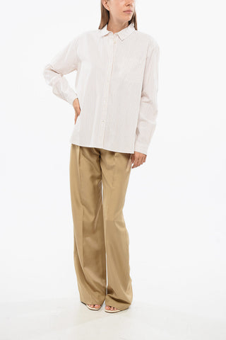 Striped Blouse MAY Awning with Pocket