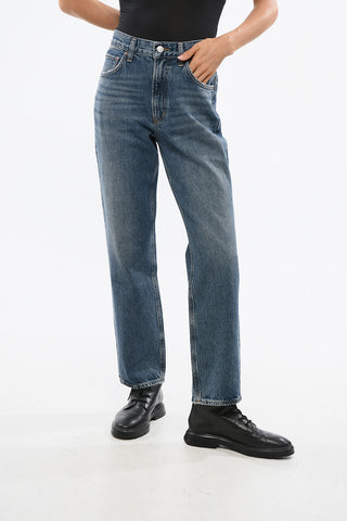 Straight-Leg Mid-Rise Jeans VALEN 19cm