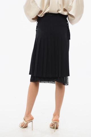 Pleated Skirt with Lace Detail