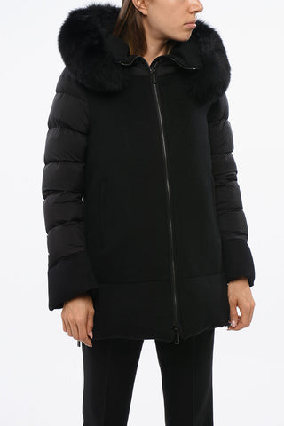 Piumino FRESIA con Cappuccio in Pelliccia di Volpe