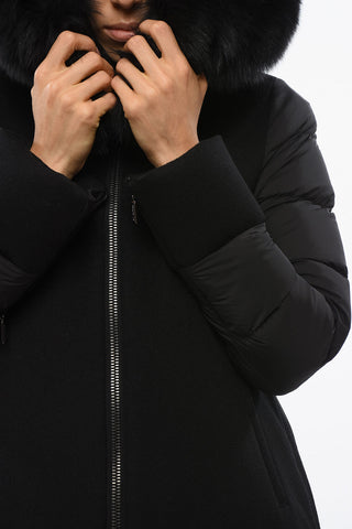 Piumino FRESIA con Cappuccio in Pelliccia di Volpe