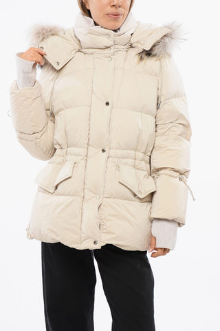 Quilted RUBINIA Down Jacket with Removable Fur Hood