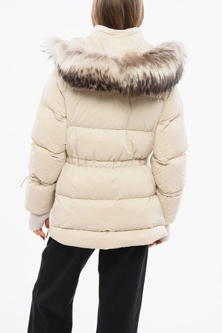 Quilted RUBINIA Down Jacket with Removable Fur Hood