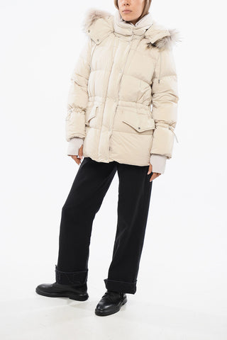 Quilted RUBINIA Down Jacket with Removable Fur Hood