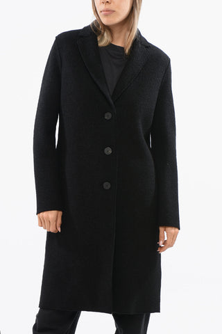 Virgin Wool Coat BOILED with 3 Buttons