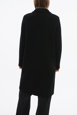 Virgin Wool Coat BOILED with 3 Buttons