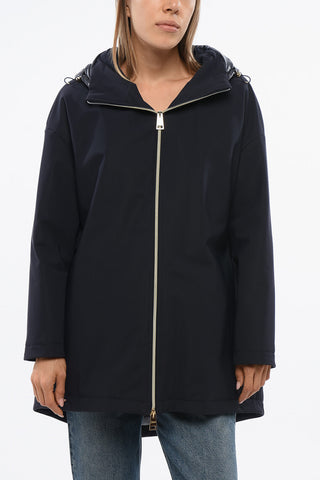 Piumino in Nylon Matte con Cappuccio Removibile