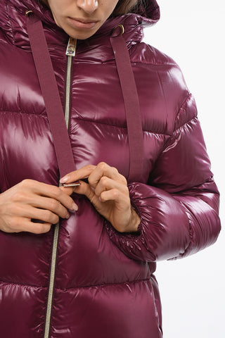 Bomber Fit Down Jacket with Hood