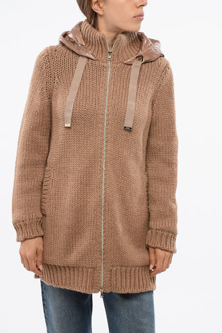 RESORT Knitted Lurex Hoodie with Quilted Detail