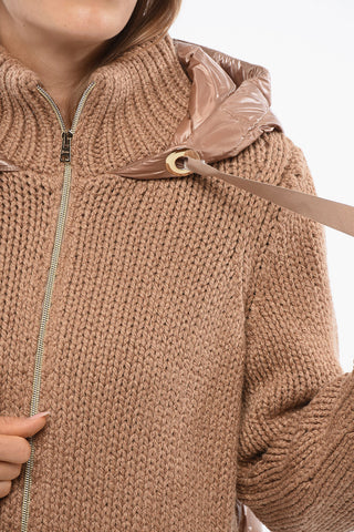 RESORT Knitted Lurex Hoodie with Quilted Detail