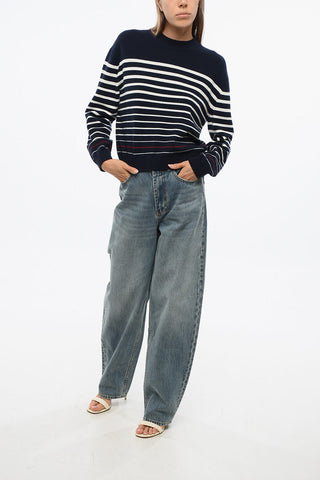 Maglia Girocollo BILLIE In Lana Merino a Righe