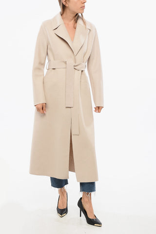Virgin Wool Maxi Coat with Belt