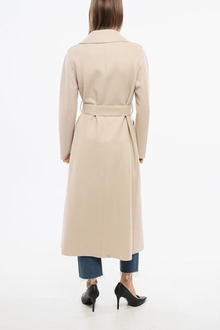 Virgin Wool Maxi Coat with Belt
