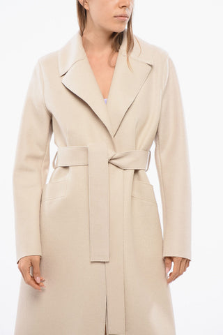 Virgin Wool Maxi Coat with Belt