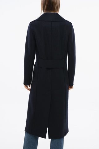 Virgin Wool MILITARY Double Breasted Coat with Golden-Effect Buttons