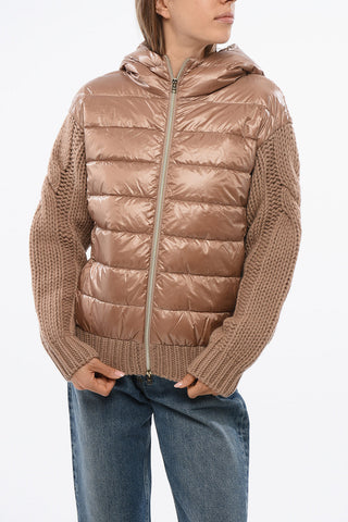 RESORT Full-Zip Wool Sweater with Quilted Detail