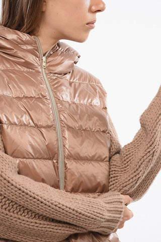 RESORT Full-Zip Wool Sweater with Quilted Detail