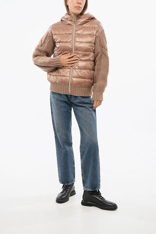 RESORT Full-Zip Wool Sweater with Quilted Detail